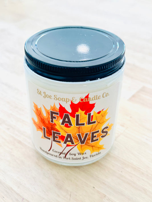 Fall Leaves 8oz Candle with Lid